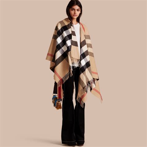 burberry wool cashmere poncho|burberry cape sale.